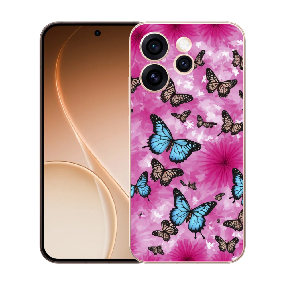 Gelový kryt mmCase na Oppo Reno 15 Pro 5G - motýlí zahrada