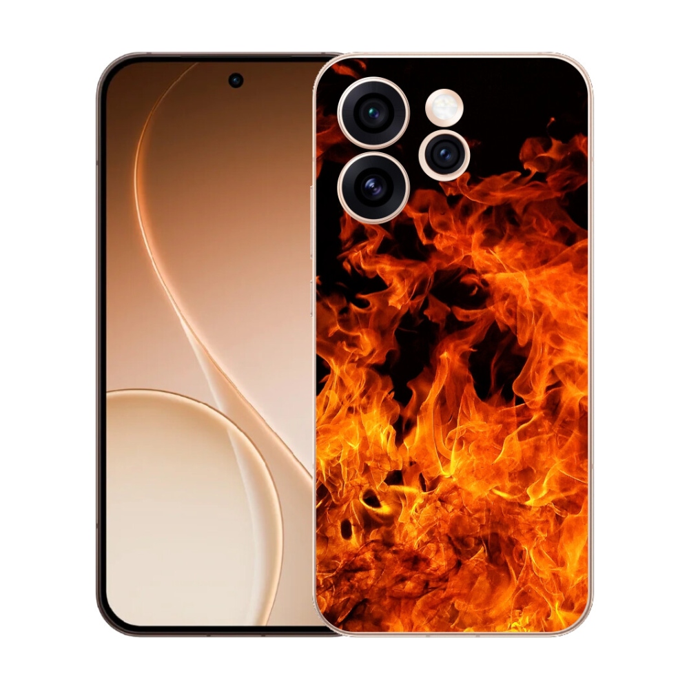 Gelový kryt mmCase na Oppo Reno 15 Pro 5G - muzikant a oheň