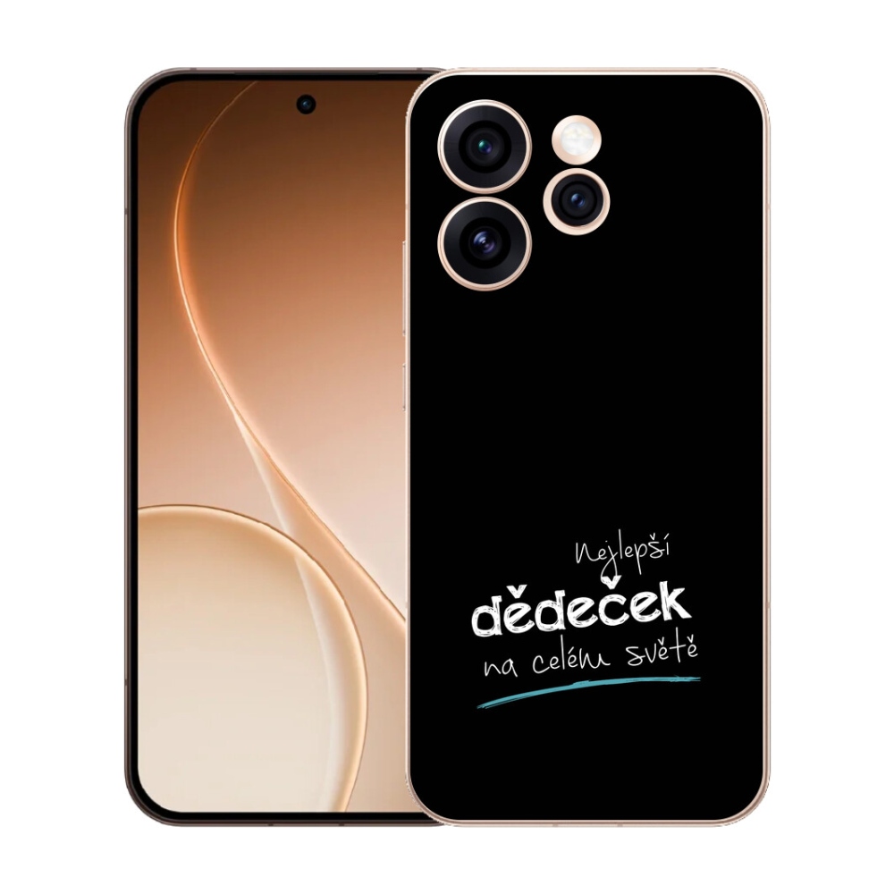Gelový kryt mmCase na Oppo Reno 15 Pro 5G - nejlepší dědeček 3 černé pozadí