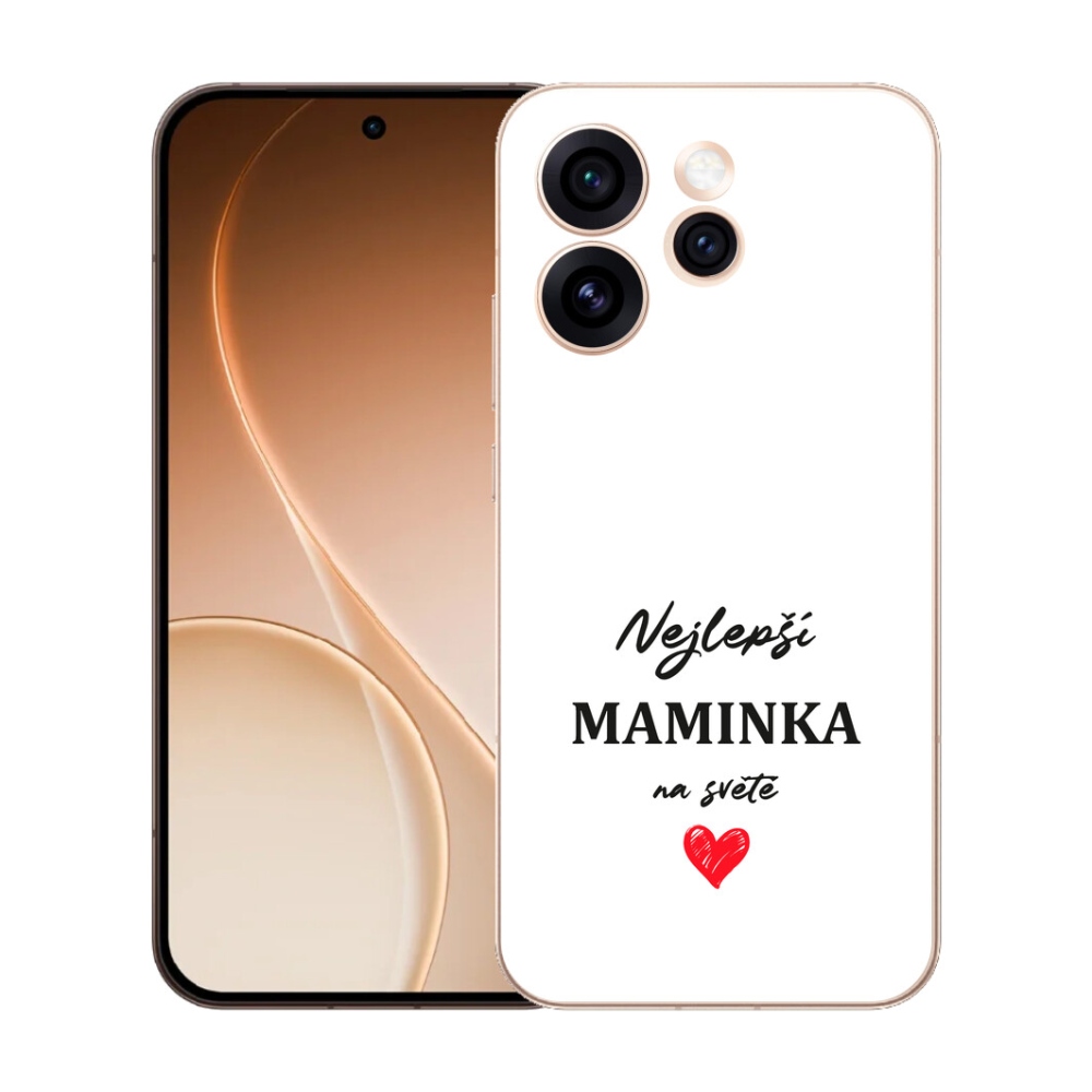 Gelový kryt mmCase na Oppo Reno 15 Pro 5G - nejlepší maminka 1 bílé pozadí