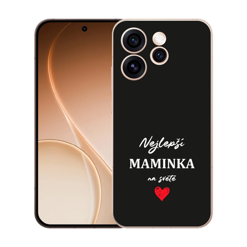 Gelový kryt mmCase na Oppo Reno 15 Pro 5G - nejlepší maminka 1 černé pozadí