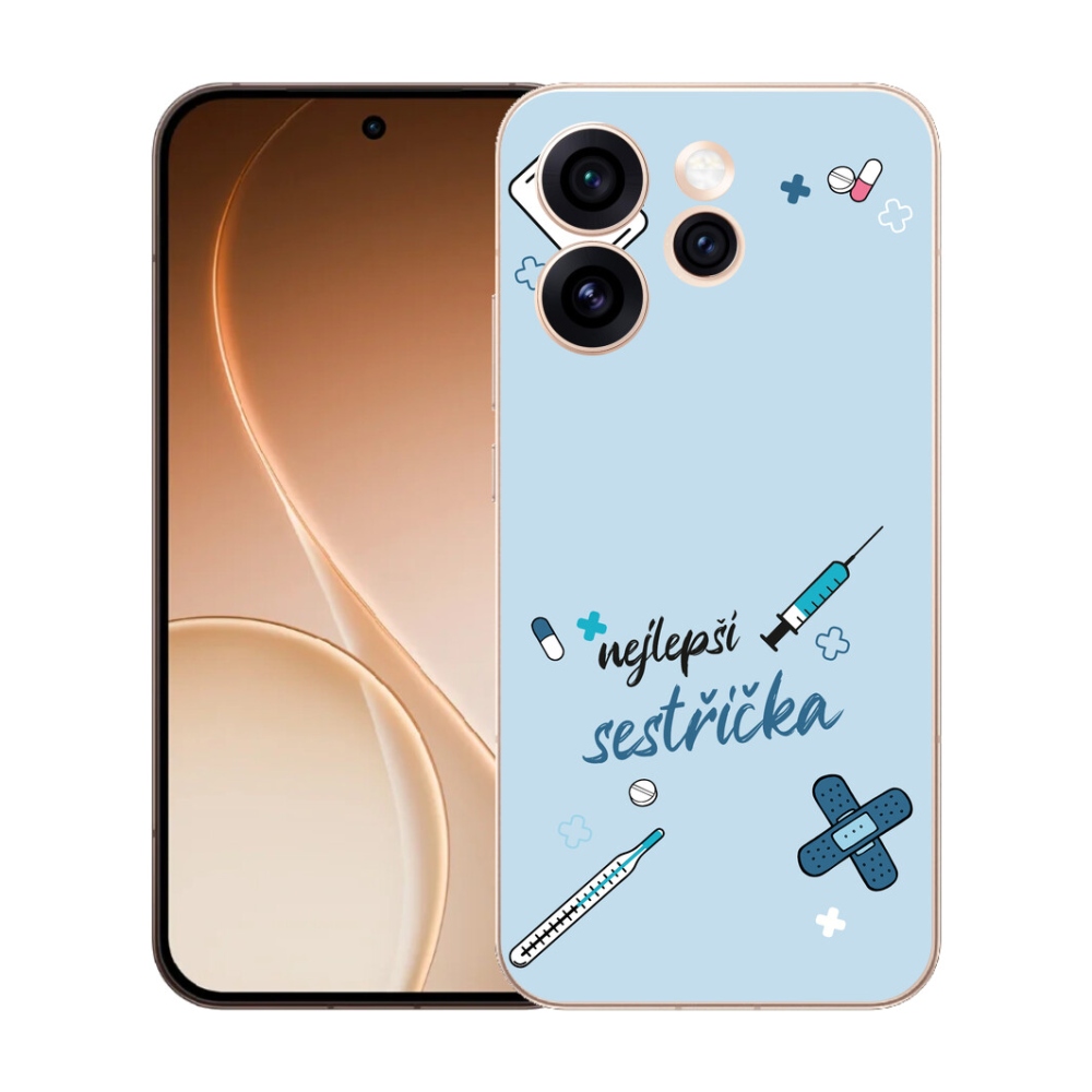 Gelový kryt mmCase na Oppo Reno 15 Pro 5G - nejlepší sestřička modré pozadí