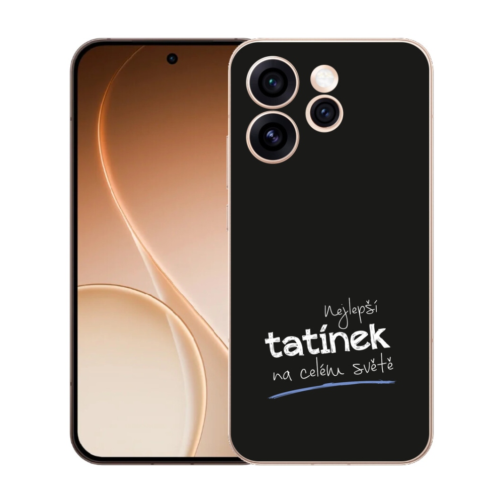 Gelový kryt mmCase na Oppo Reno 15 Pro 5G - nejlepší tatínek 4 černé pozadí