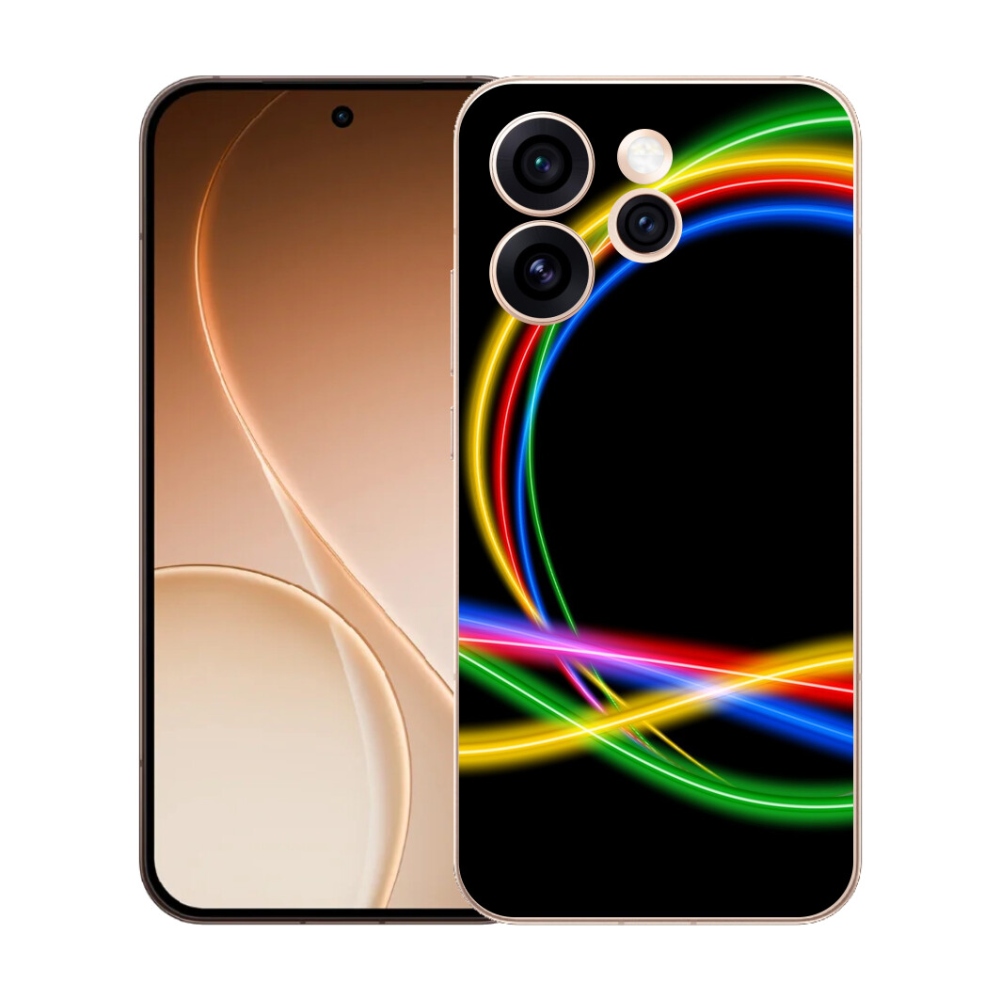 Gelový kryt mmCase na Oppo Reno 15 Pro 5G - neonové kruhy