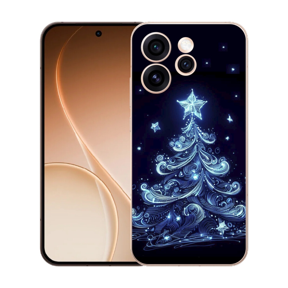 Gelový kryt mmCase na Oppo Reno 15 Pro 5G - neonový vánoční stromek 4