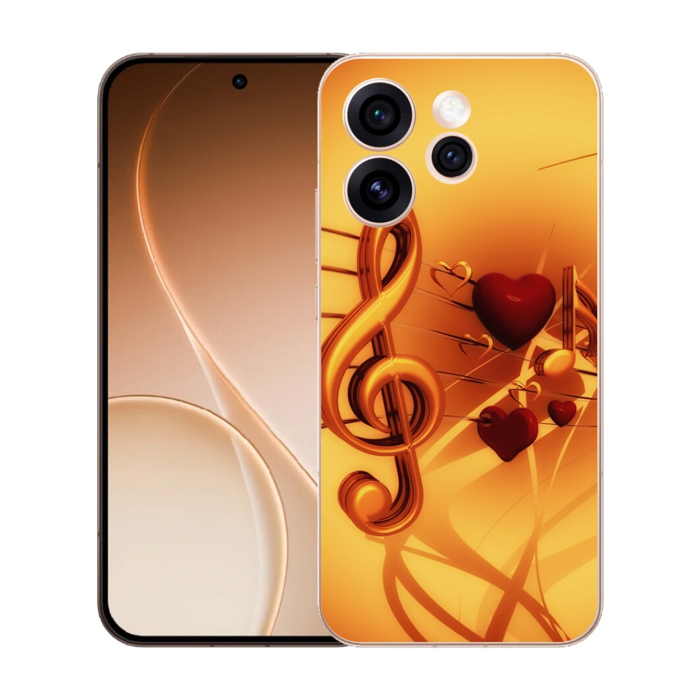 Gelový kryt mmCase na Oppo Reno 15 Pro 5G - noty