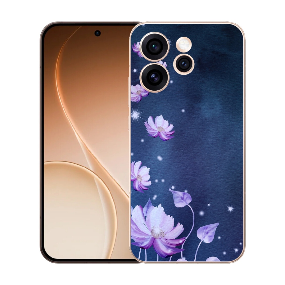 Gelový kryt mmCase na Oppo Reno 15 Pro 5G - padající květy