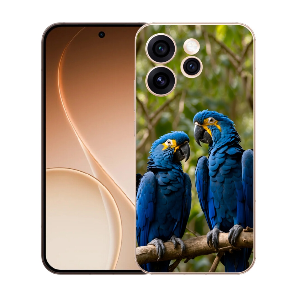 Gelový kryt mmCase na Oppo Reno 15 Pro 5G - papouščí duo
