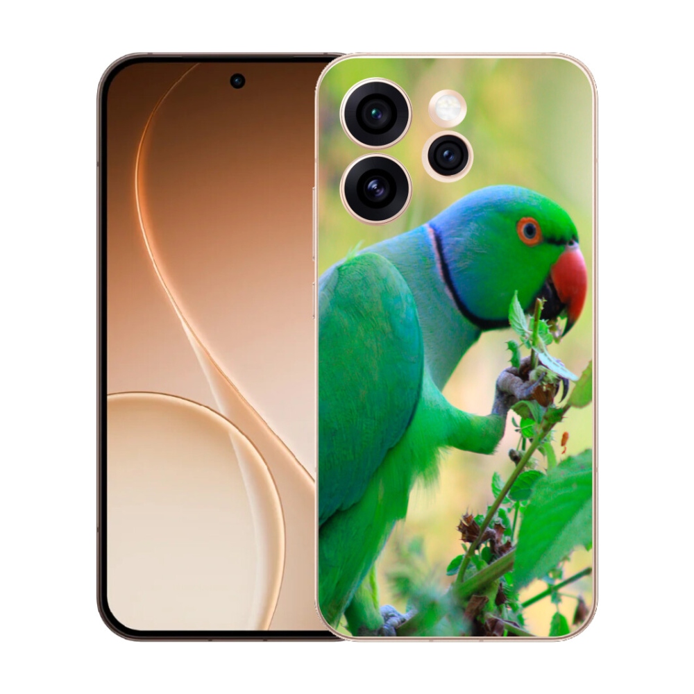 Gelový kryt mmCase na Oppo Reno 15 Pro 5G - papoušek alexandr