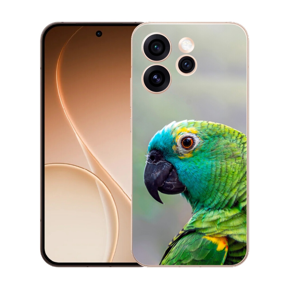 Gelový kryt mmCase na Oppo Reno 15 Pro 5G - papoušek amazoňan