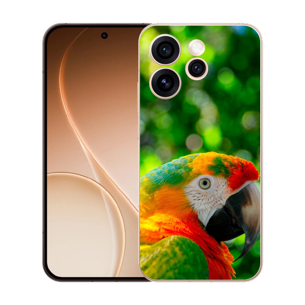 Gelový kryt mmCase na Oppo Reno 15 Pro 5G - papoušek ara 3