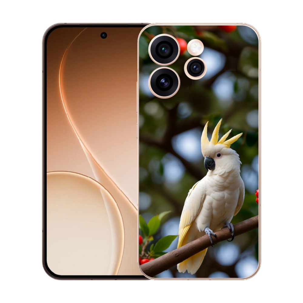 Gelový kryt mmCase na Oppo Reno 15 Pro 5G - papoušek kakadu 3