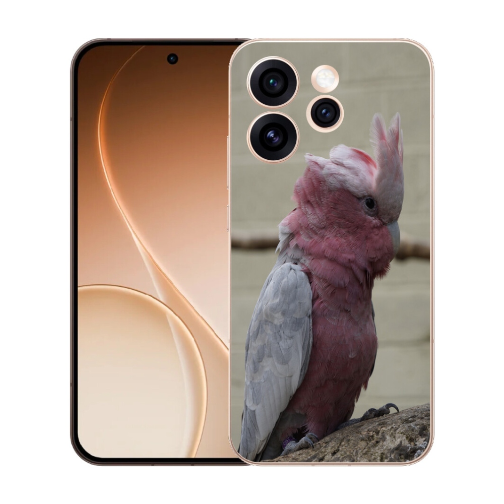Gelový kryt mmCase na Oppo Reno 15 Pro 5G - papoušek kakadu růžový