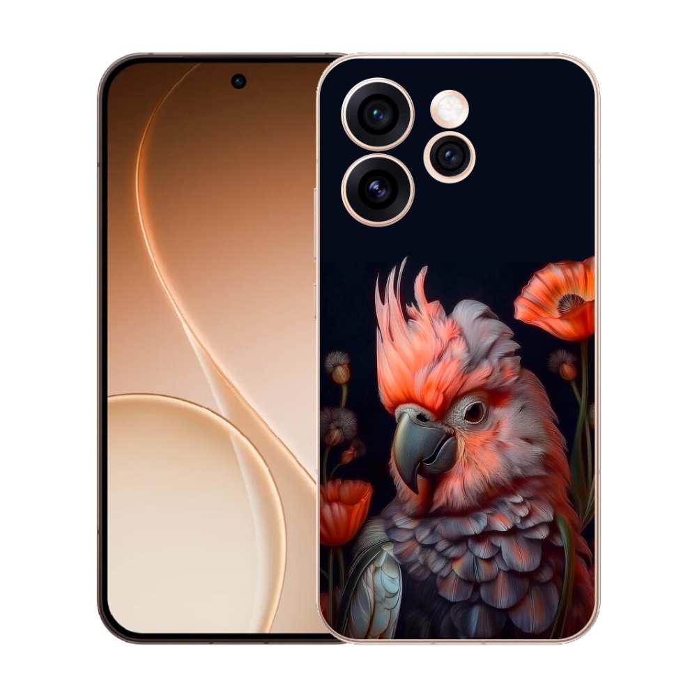 Gelový kryt mmCase na Oppo Reno 15 Pro 5G - papoušek kakadu v barvách