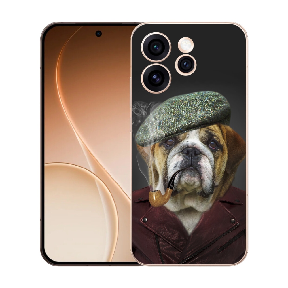 Gelový kryt mmCase na Oppo Reno 15 Pro 5G - pes s fajfkou