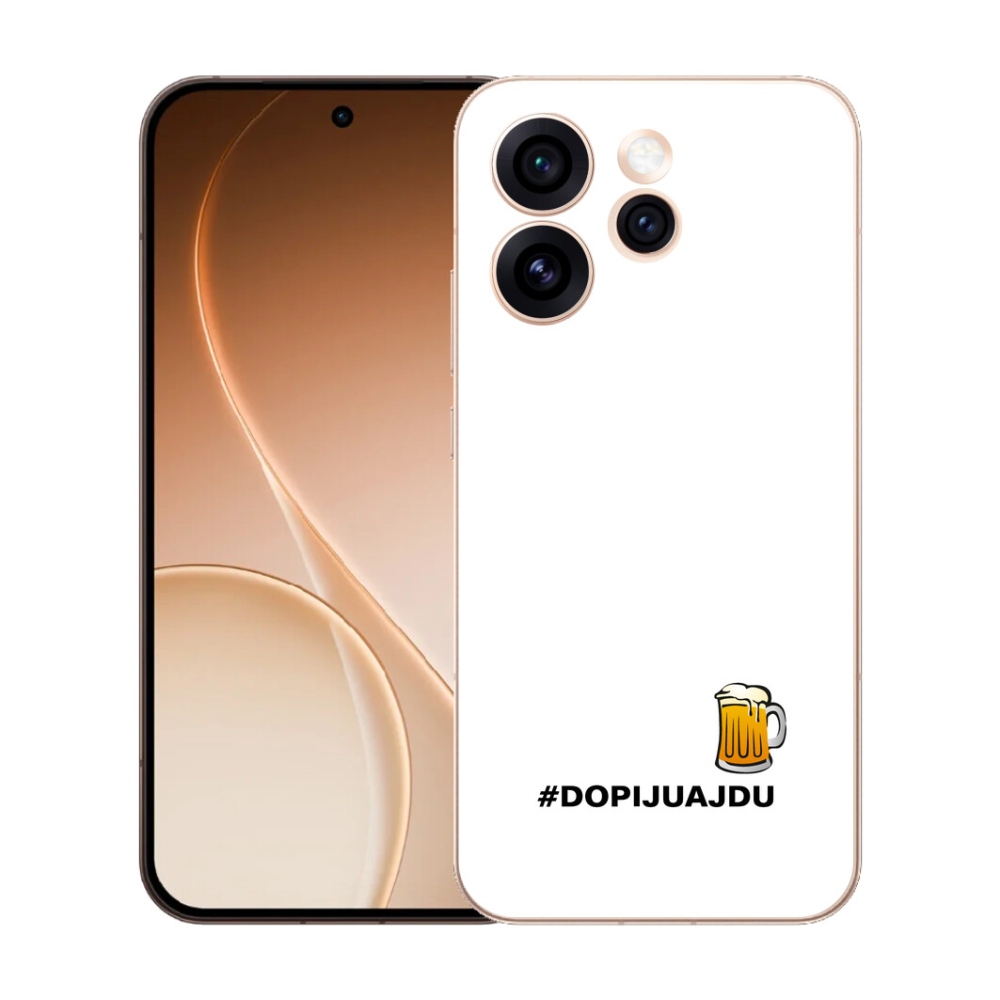 Gelový kryt mmCase na Oppo Reno 15 Pro 5G - pivní motiv 1 bílé pozadí