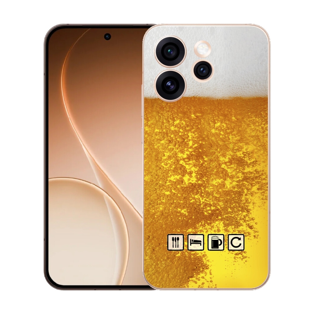 Gelový kryt mmCase na Oppo Reno 15 Pro 5G - pivní motiv 3