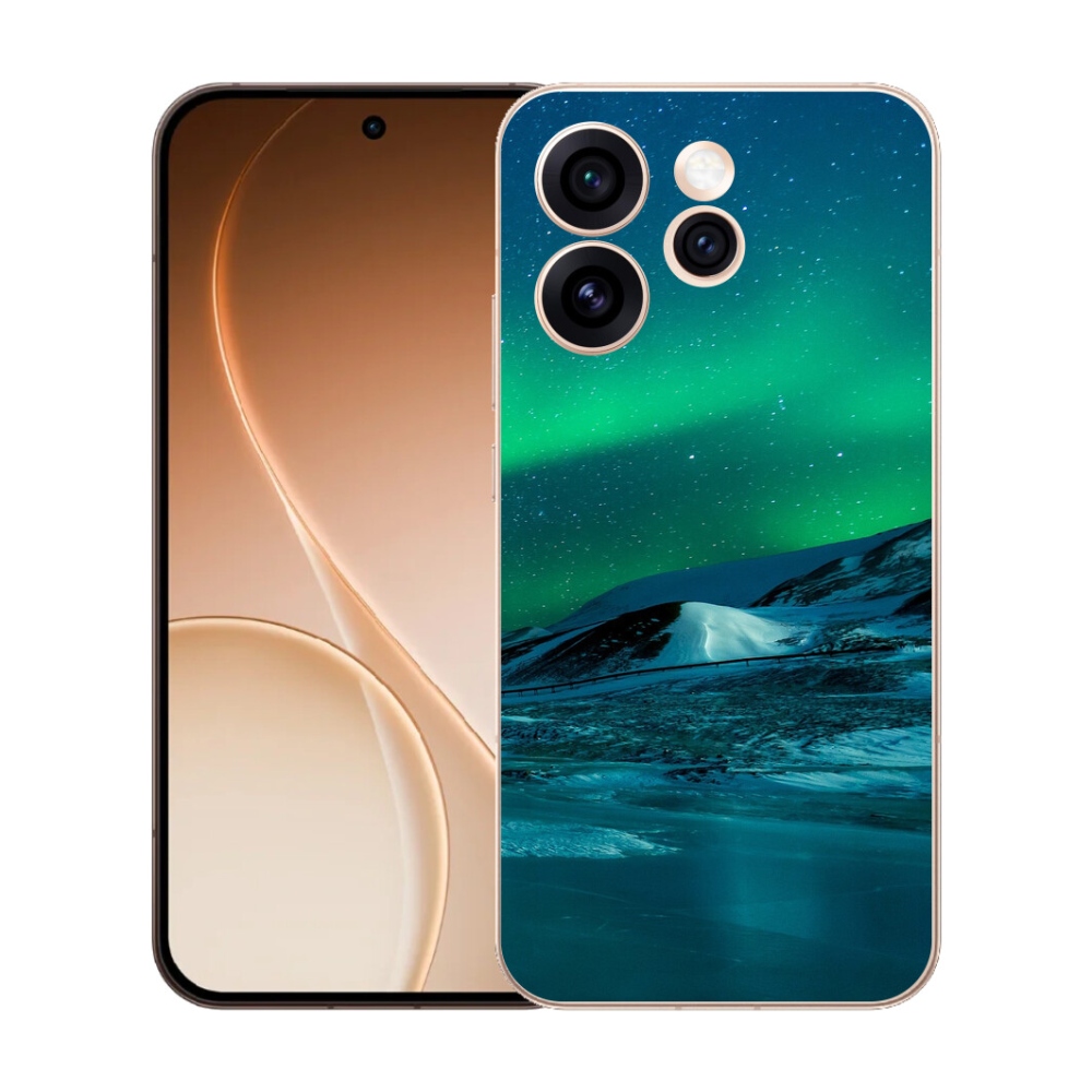 Gelový kryt mmCase na Oppo Reno 15 Pro 5G - polární záře