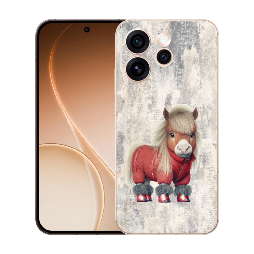 Gelový kryt mmCase na Oppo Reno 15 Pro 5G - poník ve svetru