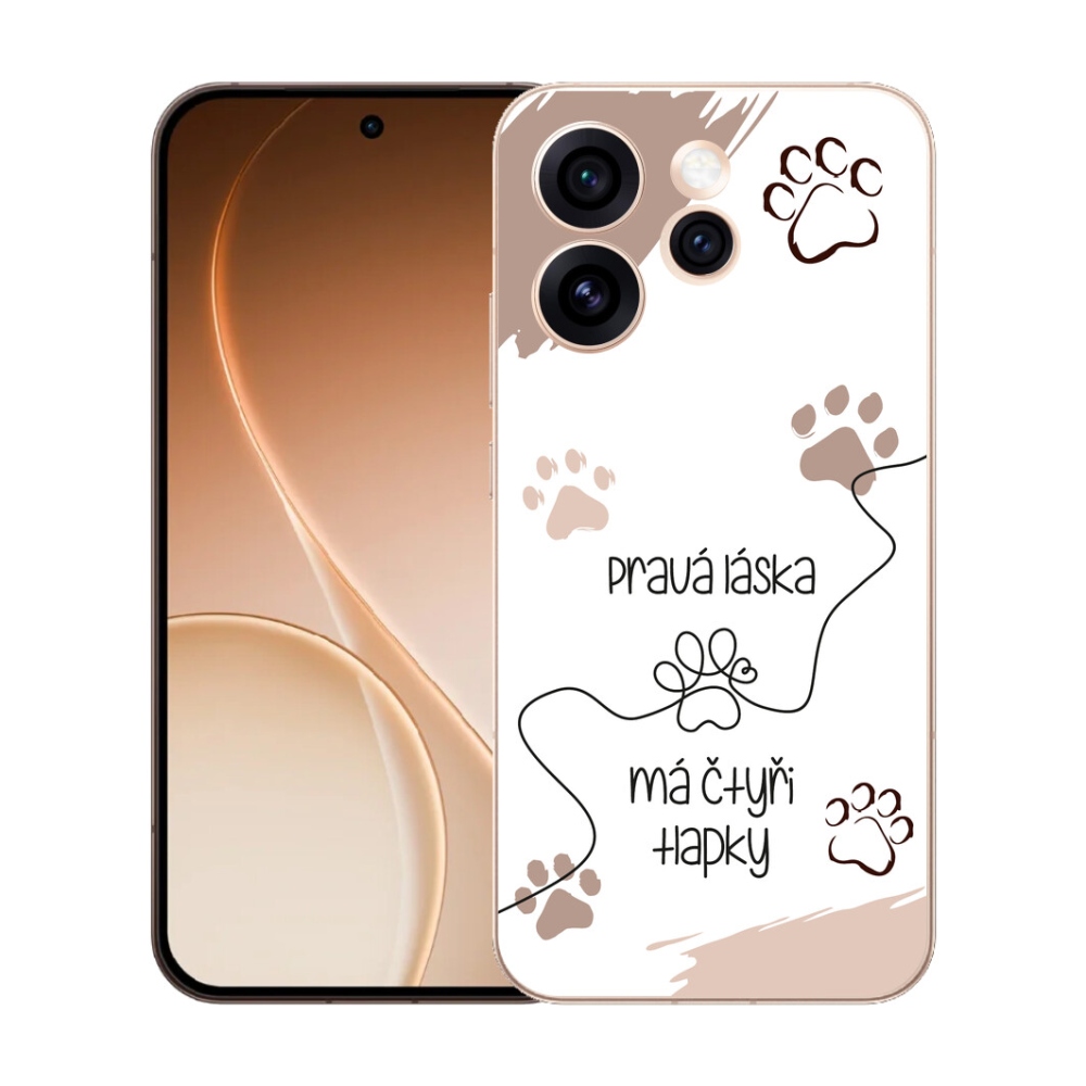 Gelový kryt mmCase na Oppo Reno 15 Pro 5G - psí motiv 1 bílé pozadí