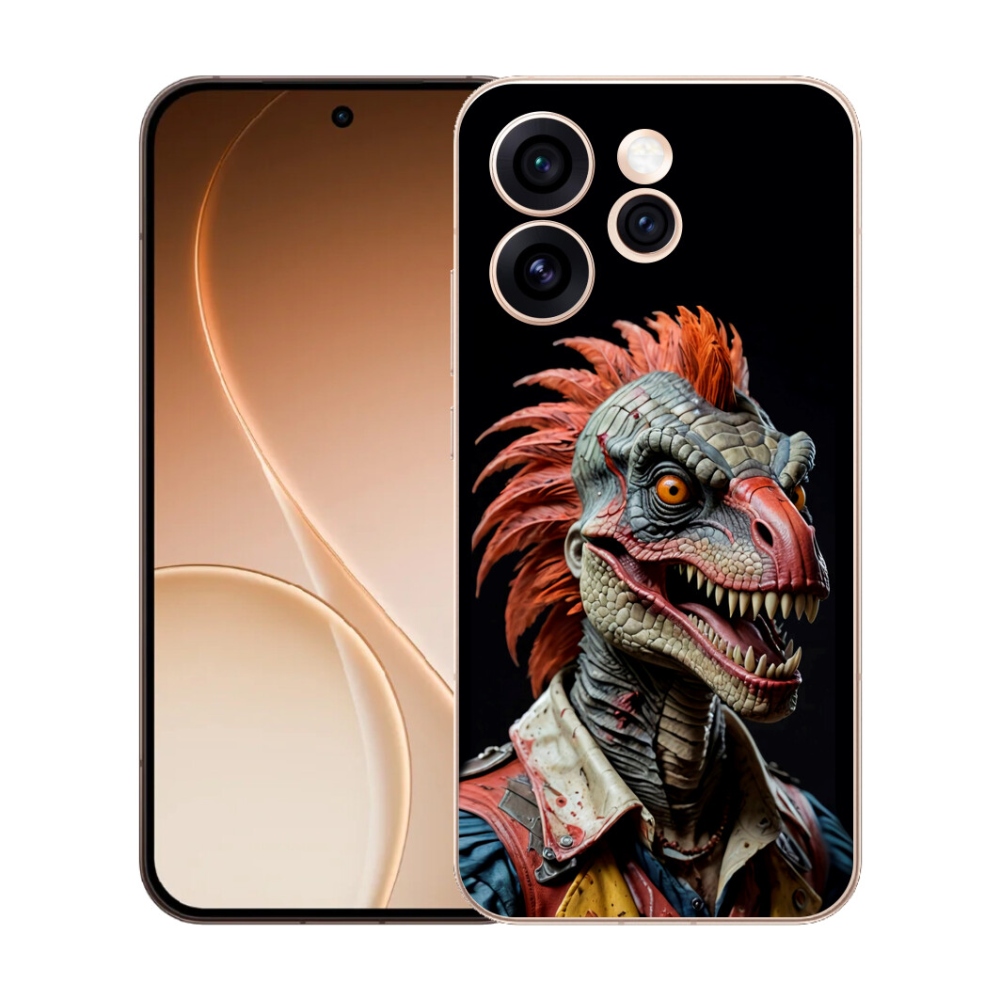 Gelový kryt mmCase na Oppo Reno 15 Pro 5G - punk dinosaurus