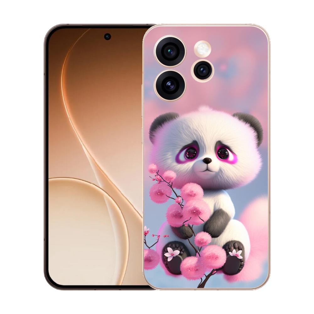 Gelový kryt mmCase na Oppo Reno 15 Pro 5G - roztomilá panda 1