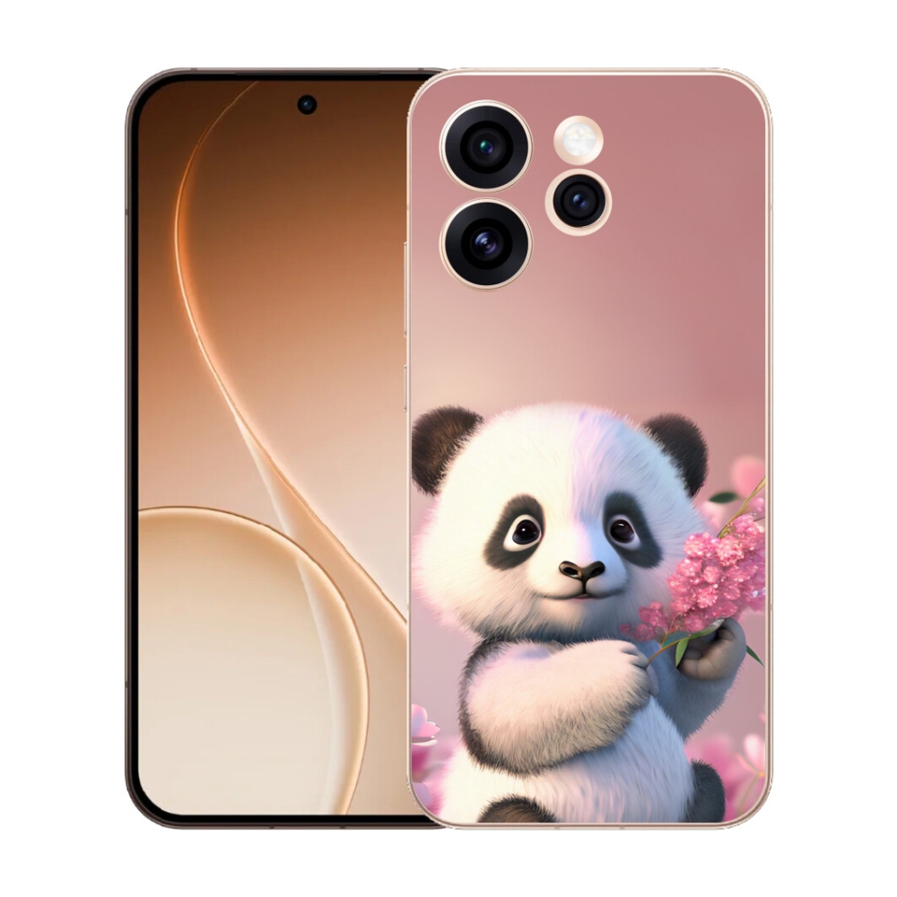 Gelový kryt mmCase na Oppo Reno 15 Pro 5G - roztomilá panda