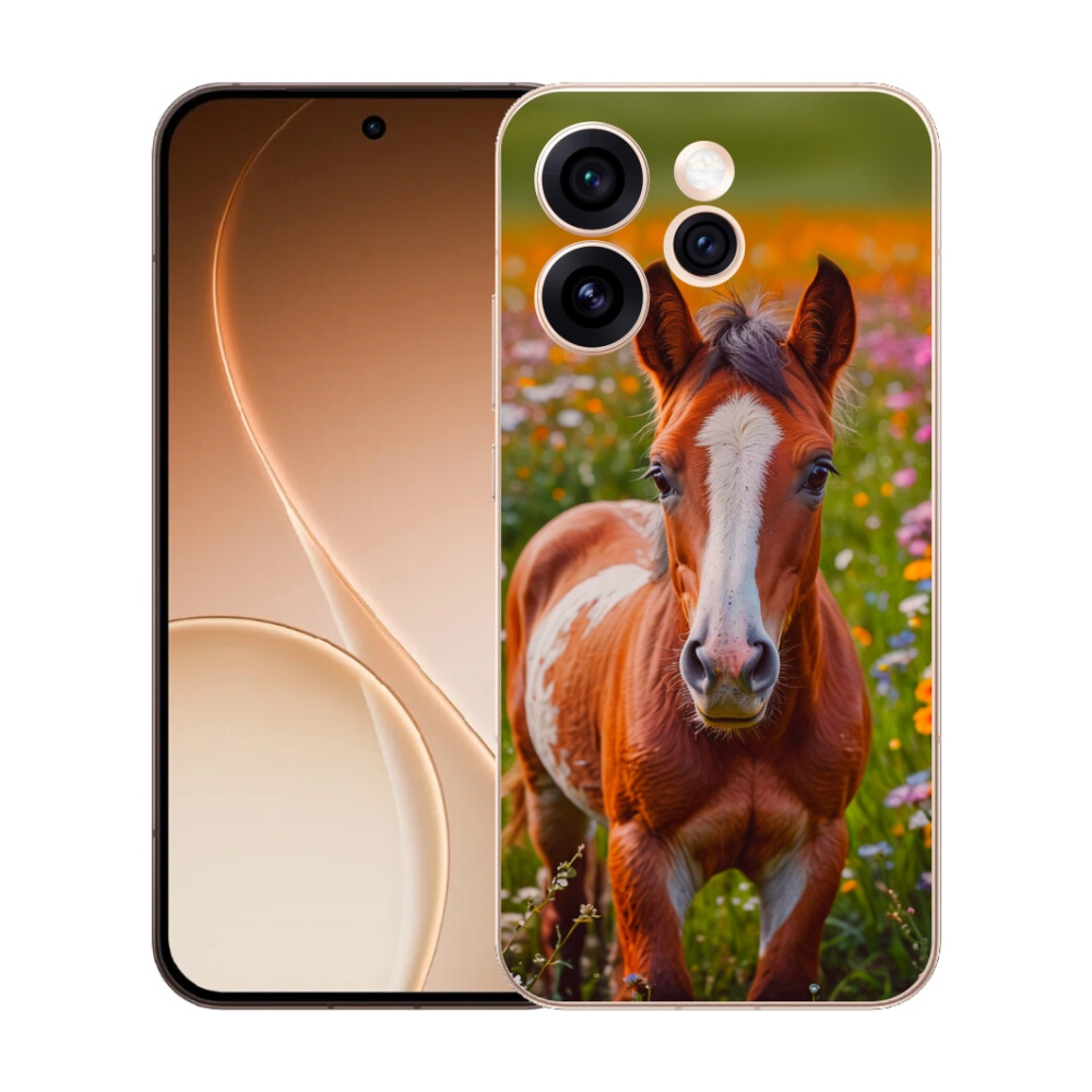 Gelový kryt mmCase na Oppo Reno 15 Pro 5G - roztomilé hříbě