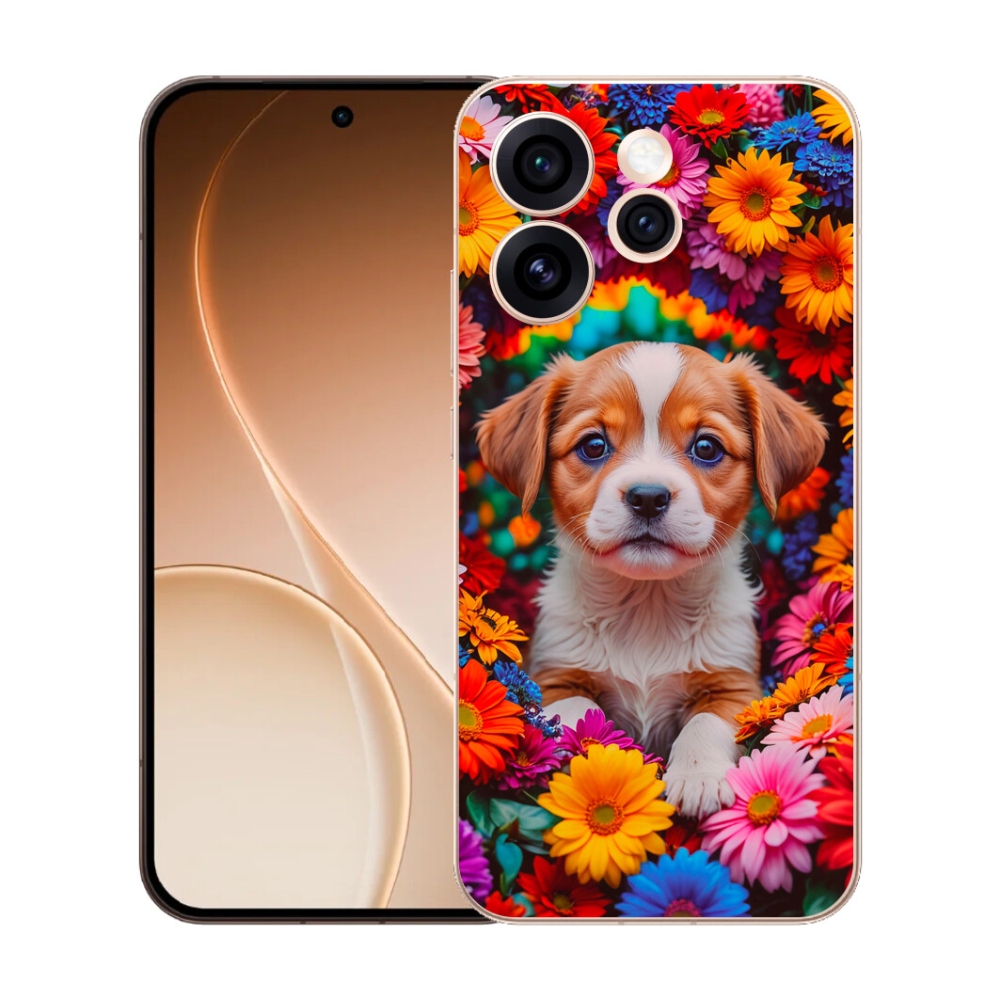 Gelový kryt mmCase na Oppo Reno 15 Pro 5G - roztomilé štěně