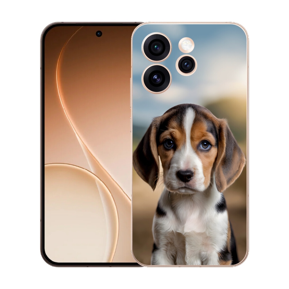 Gelový kryt mmCase na Oppo Reno 15 Pro 5G - roztomilý bígl