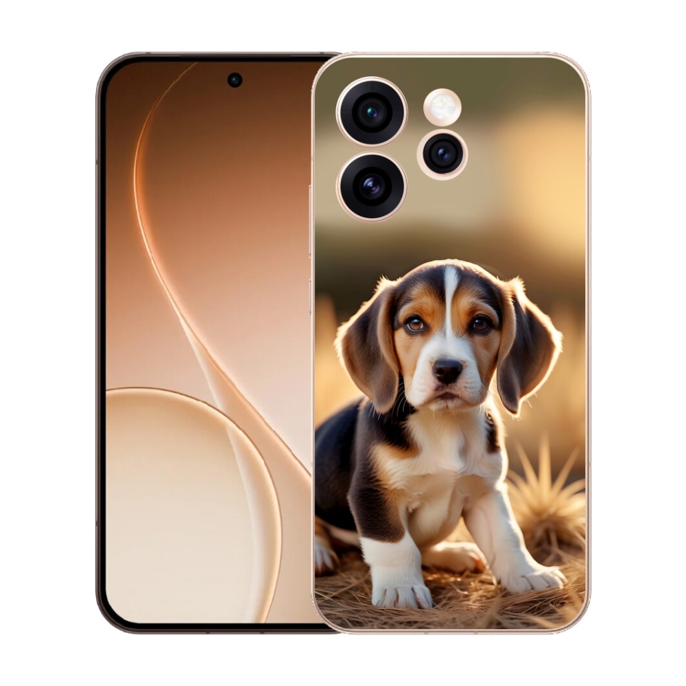 Gelový kryt mmCase na Oppo Reno 15 Pro 5G - roztomilý bígl
