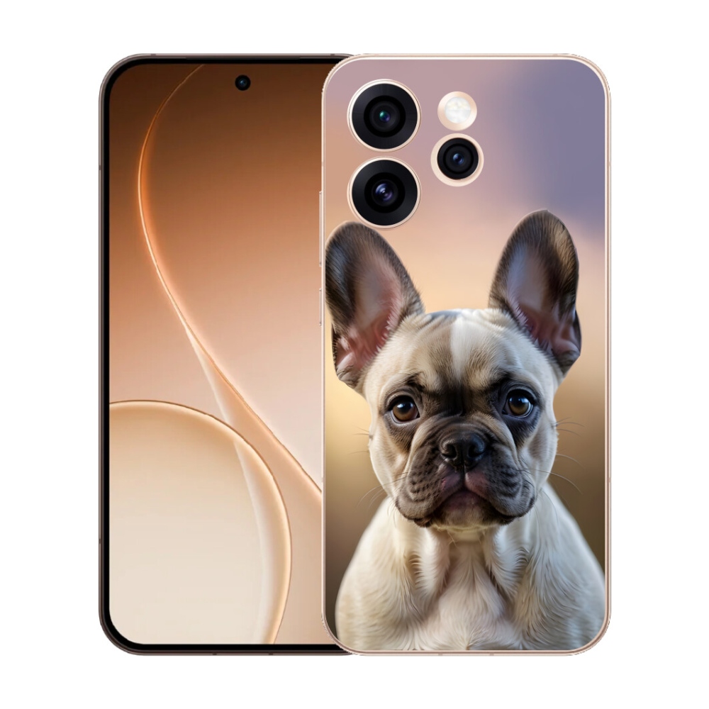 Gelový kryt mmCase na Oppo Reno 15 Pro 5G - roztomilý francouzský buldoček