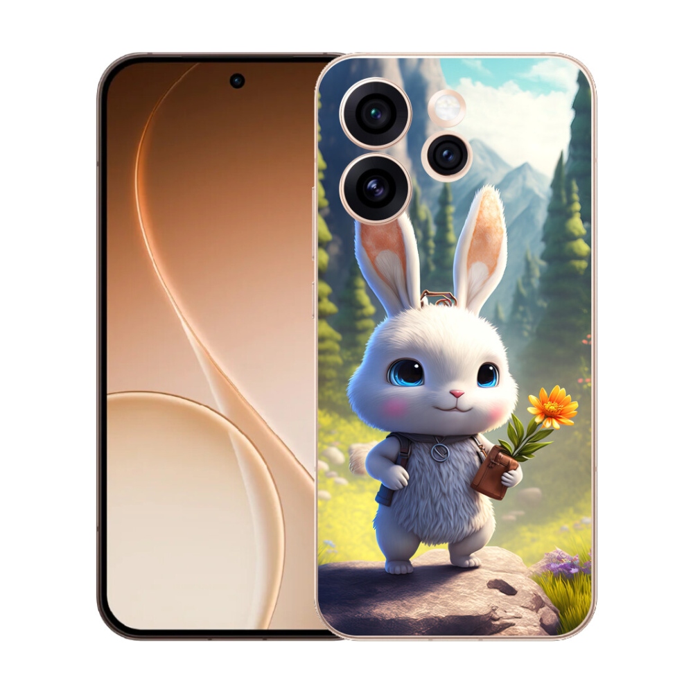 Gelový kryt mmCase na Oppo Reno 15 Pro 5G - roztomilý králíček