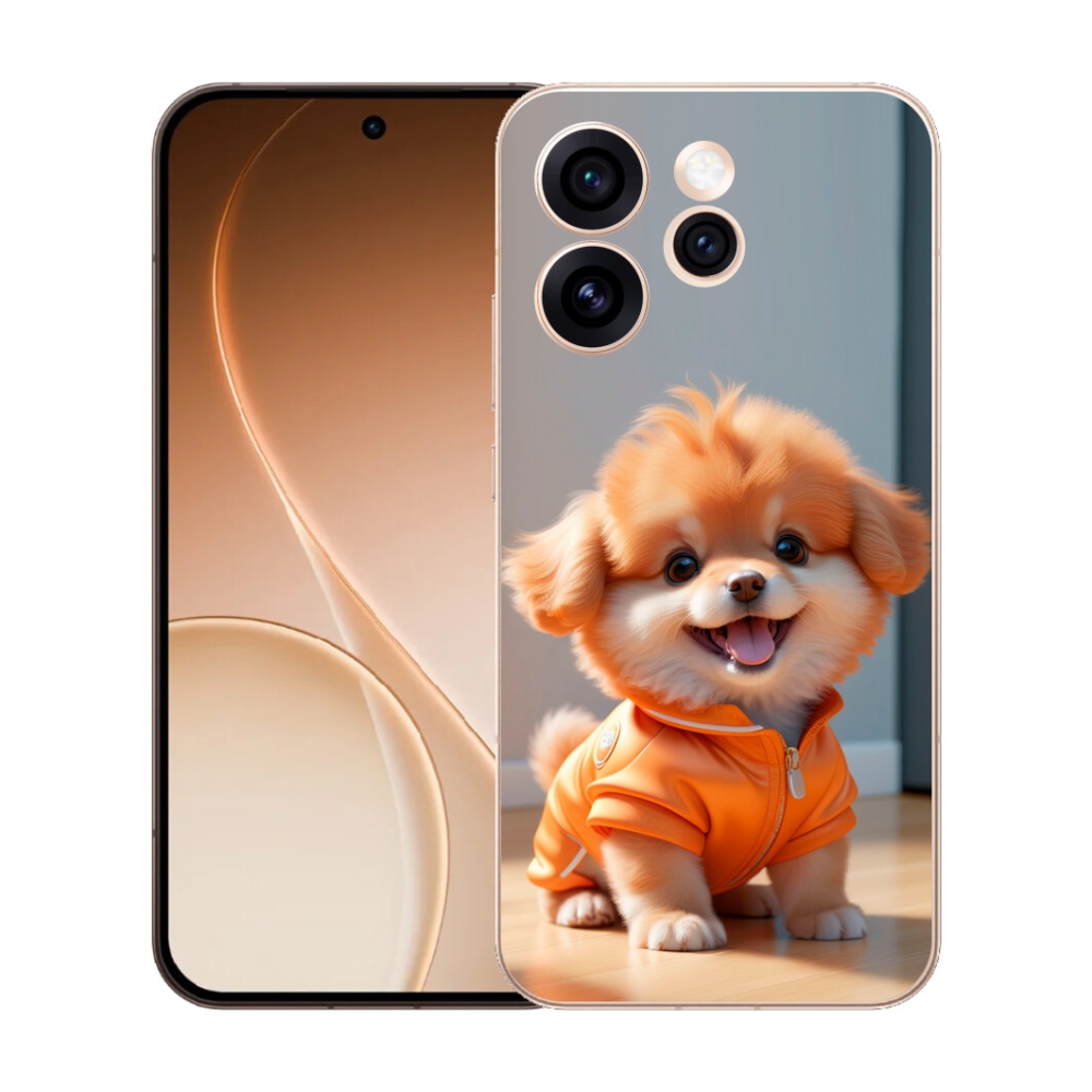 Gelový kryt mmCase na Oppo Reno 15 Pro 5G - roztomilý pomeranian v mikině