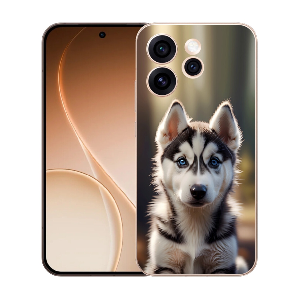Gelový kryt mmCase na Oppo Reno 15 Pro 5G - roztomilý sibiřský husky