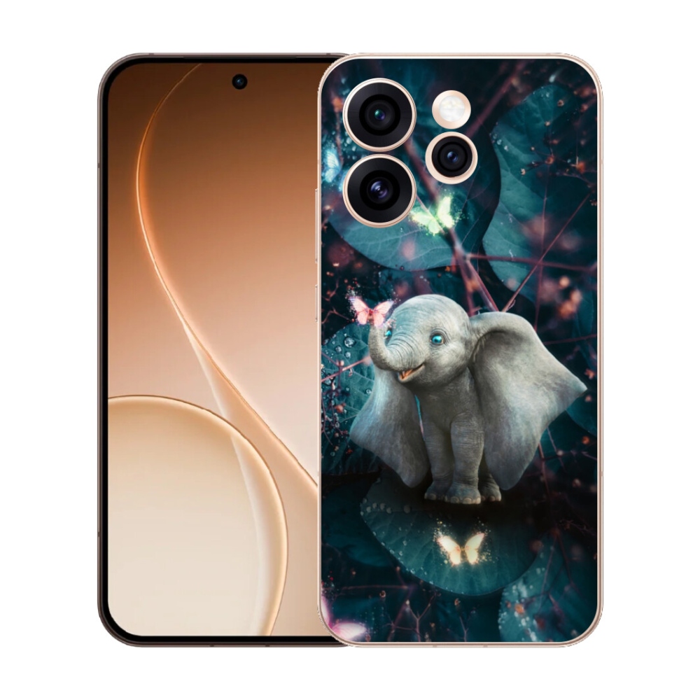 Gelový kryt mmCase na Oppo Reno 15 Pro 5G - roztomilý slon