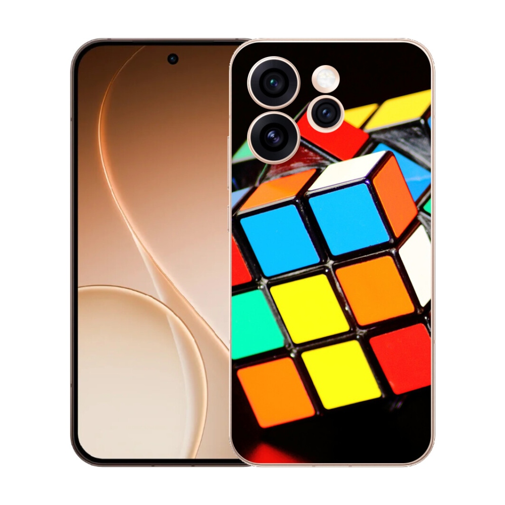 Gelový kryt mmCase na Oppo Reno 15 Pro 5G - rubikova kostka