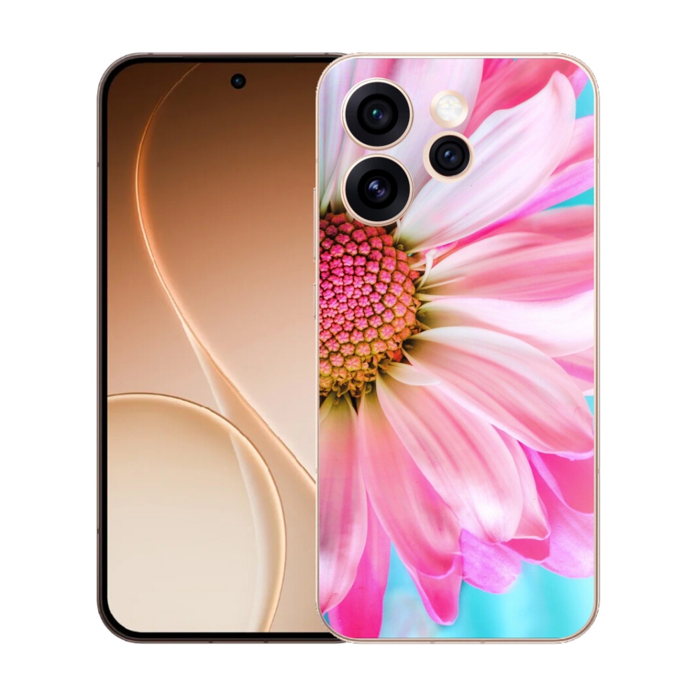 Gelový kryt mmCase na Oppo Reno 15 Pro 5G - růžová květina