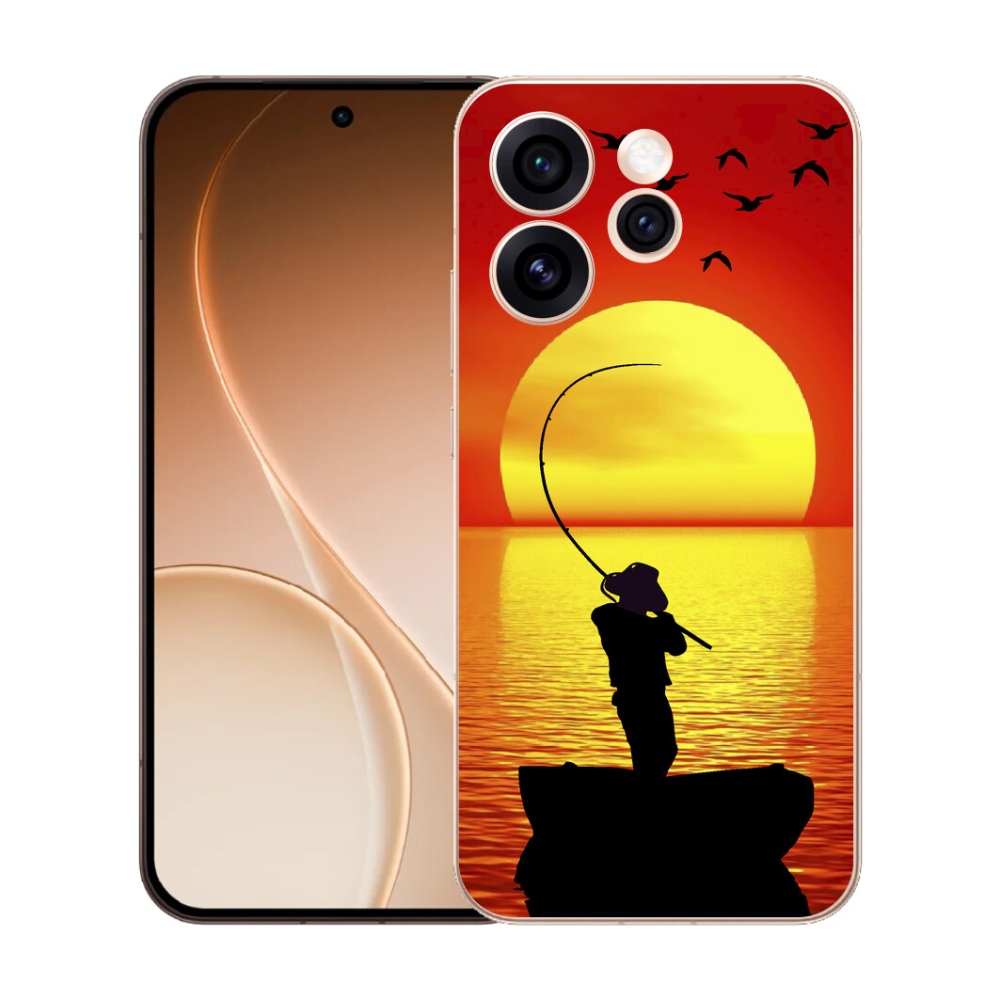 Gelový kryt mmCase na Oppo Reno 15 Pro 5G - rybaření