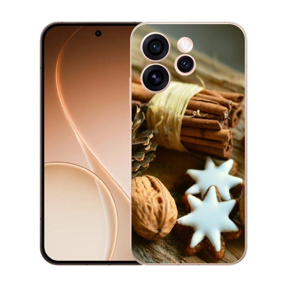 Gelový kryt mmCase na Oppo Reno 15 Pro 5G - skořice a perníčky