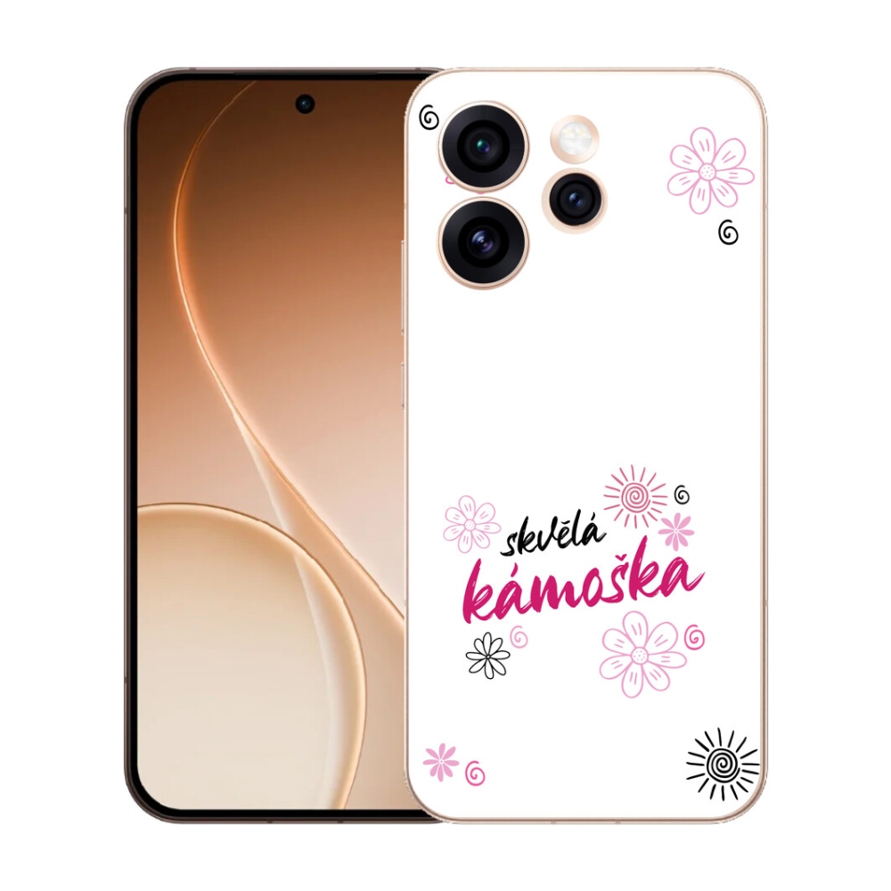 Gelový kryt mmCase na Oppo Reno 15 Pro 5G - skvělá kámoška bílé pozadí