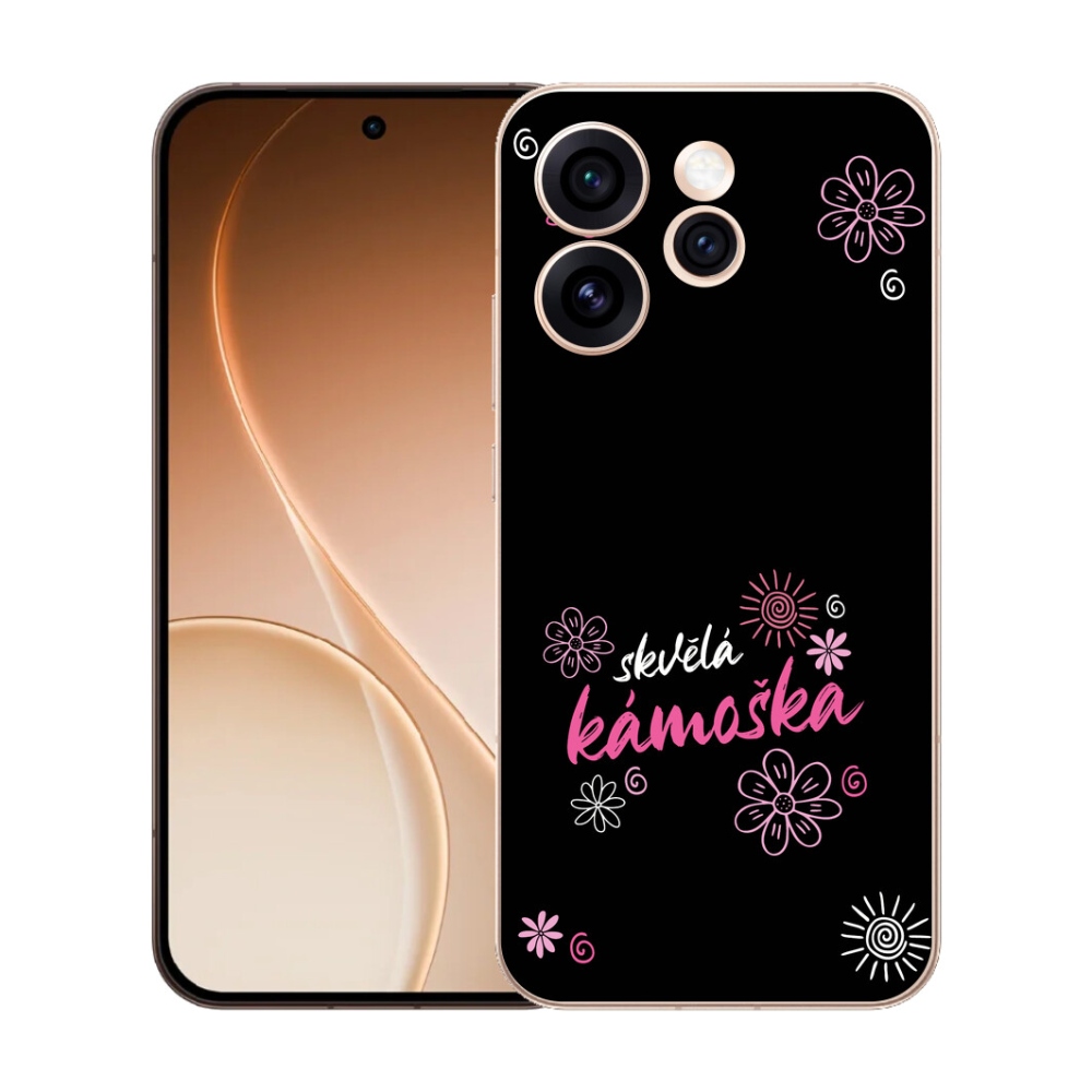 Gelový kryt mmCase na Oppo Reno 15 Pro 5G - skvělá kámoška černé pozadí