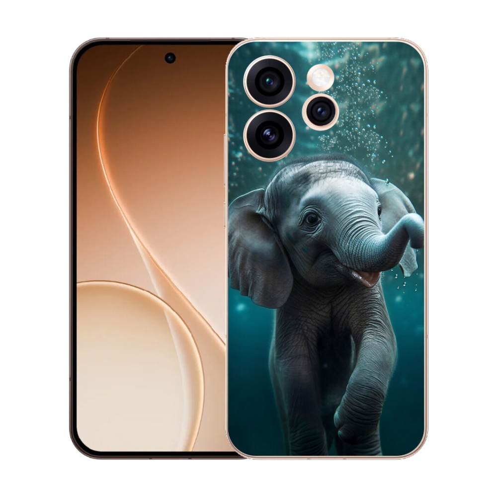 Gelový kryt mmCase na Oppo Reno 15 Pro 5G - slůně pod vodou