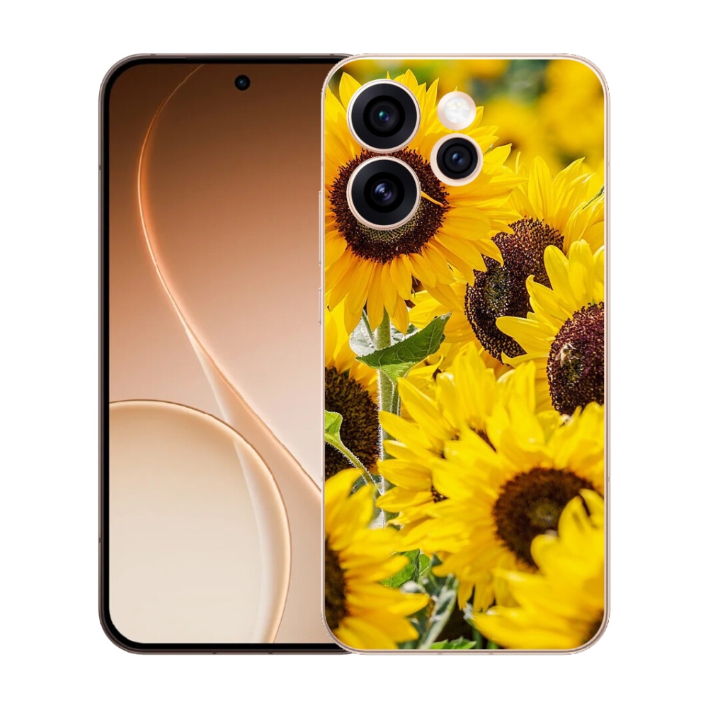Gelový kryt mmCase na Oppo Reno 15 Pro 5G - slunečnice