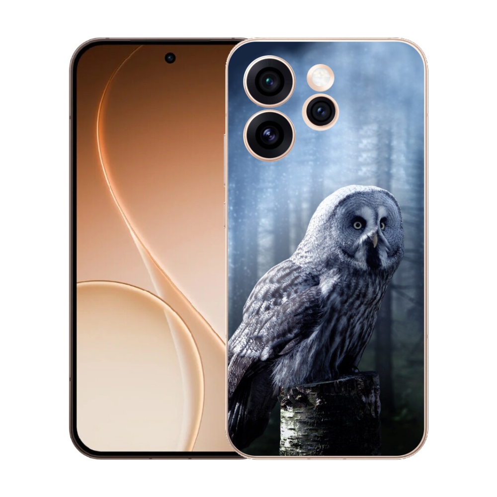 Gelový kryt mmCase na Oppo Reno 15 Pro 5G - sova