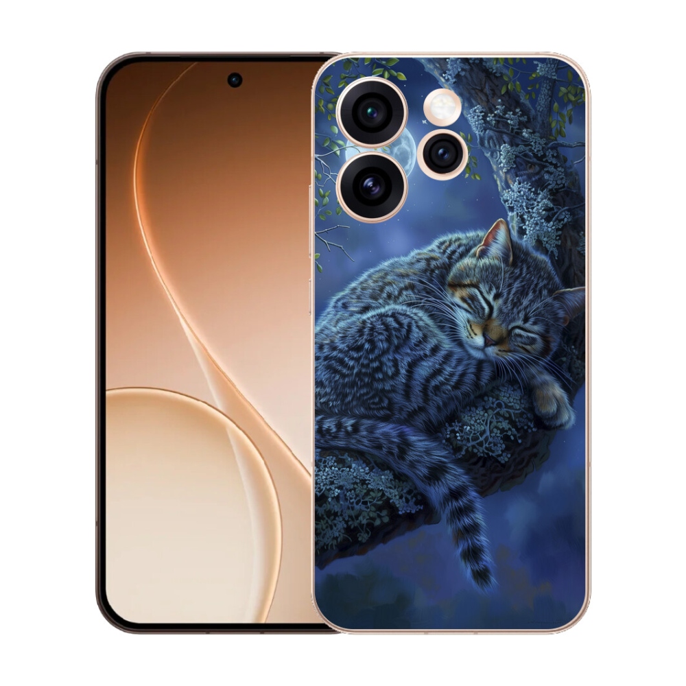 Gelový kryt mmCase na Oppo Reno 15 Pro 5G - spící kočka