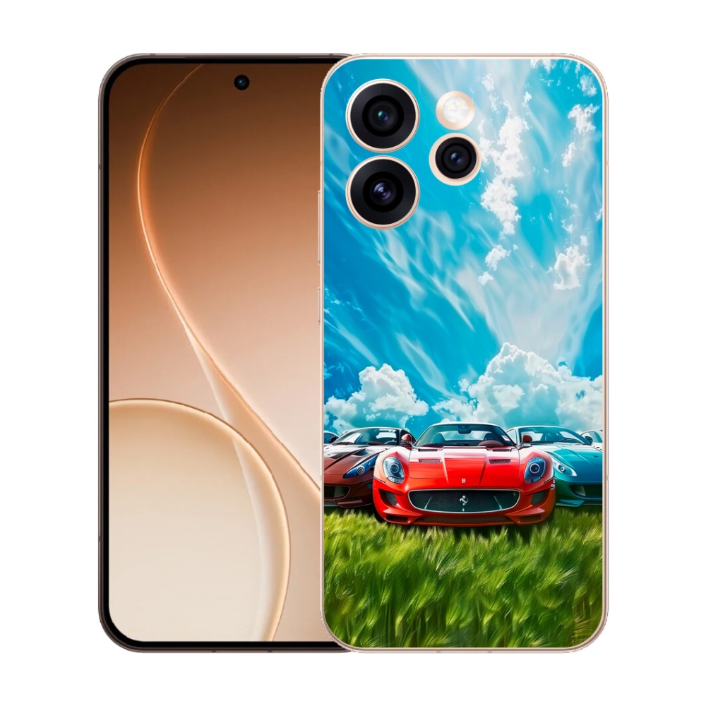 Gelový kryt mmCase na Oppo Reno 15 Pro 5G - sportovní vozy