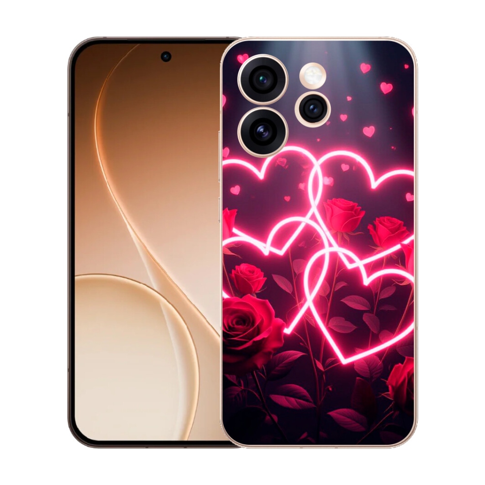 Gelový kryt mmCase na Oppo Reno 15 Pro 5G - srdce lásky