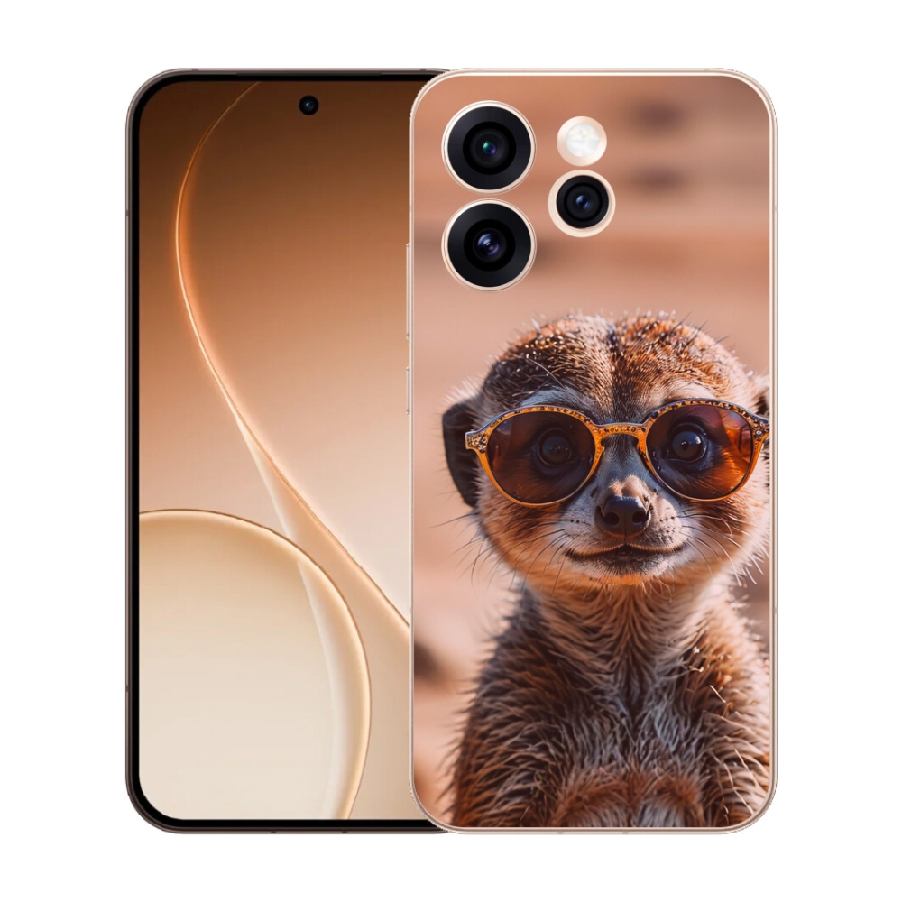 Gelový kryt mmCase na Oppo Reno 15 Pro 5G - stylová surikata
