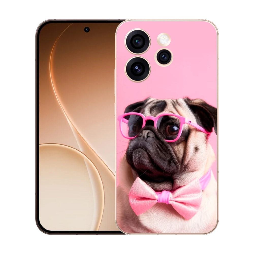 Gelový kryt mmCase na Oppo Reno 15 Pro 5G - stylový mops